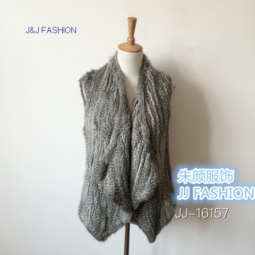 LADY'S  KNITTED VEST IN RABBIT