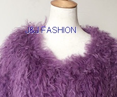 Women natural lamb fur short style coat