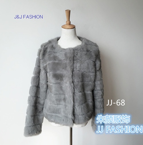 Women casual short section nature rabbit fur outwear.