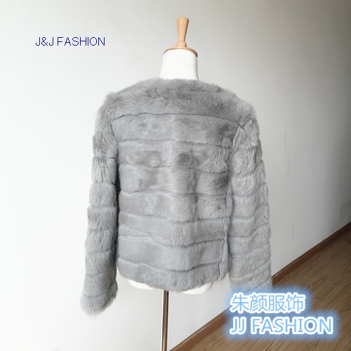 Women casual short section nature rabbit fur outwear.