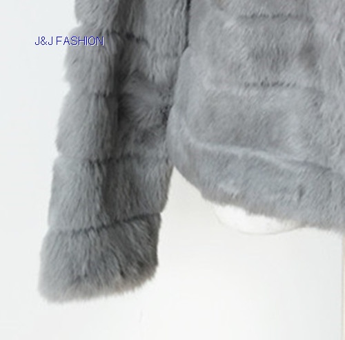 Women casual short section nature rabbit fur outwear.