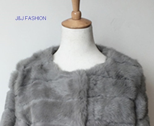 Women casual short section nature rabbit fur outwear.