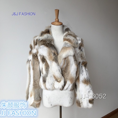 Autumn Winter Women Warm natural Rabbit jacket coat