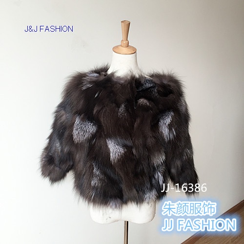 Women's fox fur short small coat