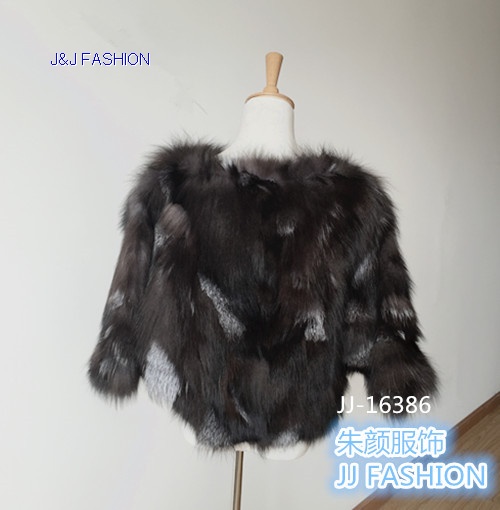 Women's fox fur short small coat