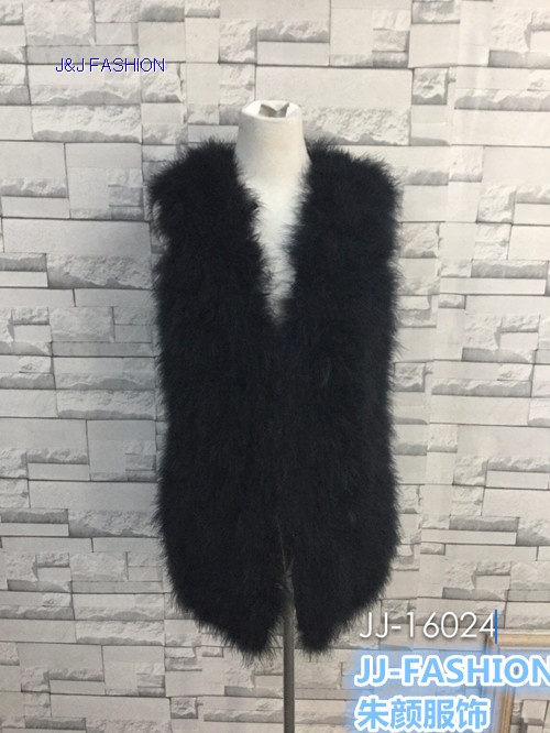 LADY'S autumn winter short ostrich fur fashion vest