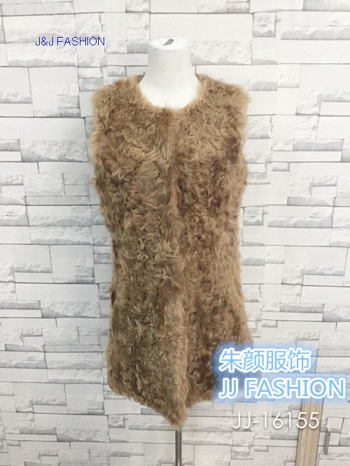 autumn winter lady's hu lamb long section vest