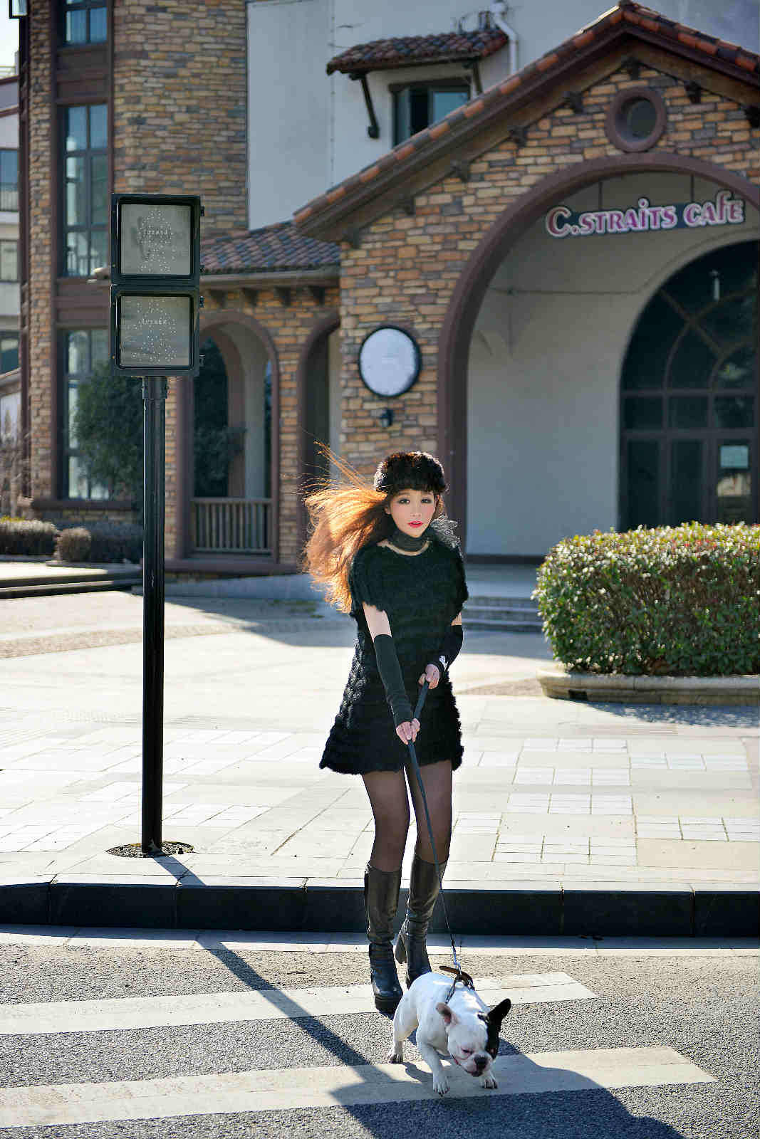 LADY'S VEST IN KNITTED RABBIT FUR